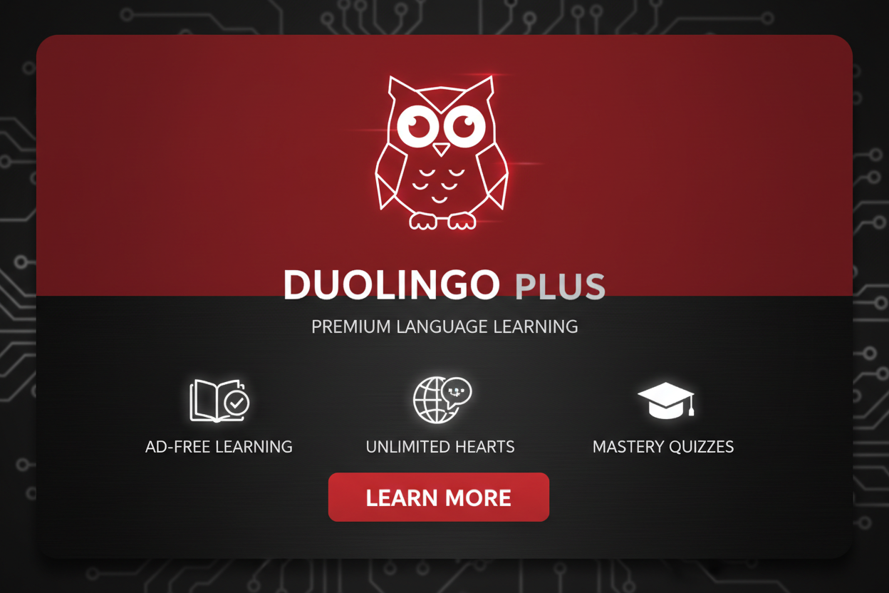 Duolingo Plus language learning subscription digital product